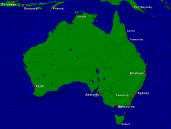 Australien Städte + Grenzen 1600x1200